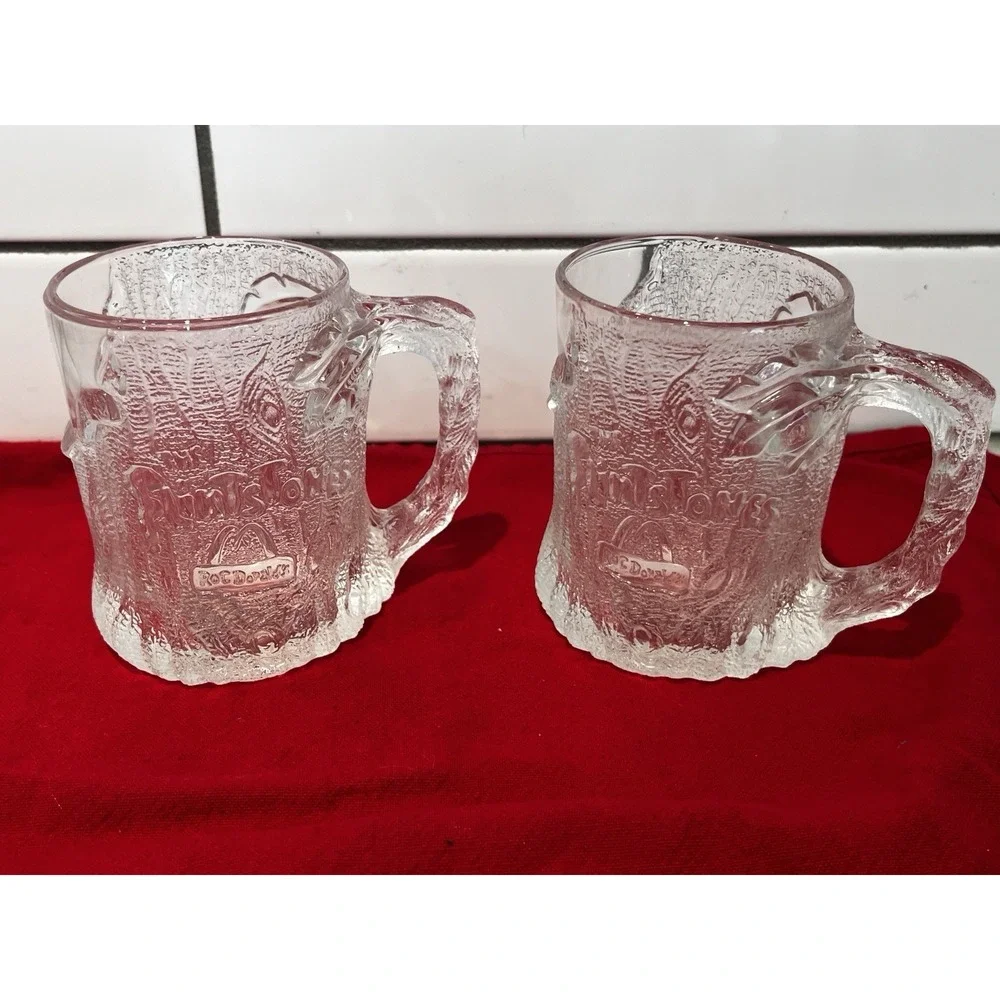 Vintage set of Nine (9) The Flintstones McDonald's Glass Mugs 1993 - Picture 13 of 14